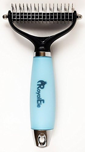 Groomer's Quality Dematting Tool - Double Sided Rounded Blades for Gentle and Safe Undercoat Removal Even for Pets with Sensitive Skin
