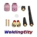WeldingCity TIG Welding Accessory Kit Collet-Gas Lens-Ceramic Cup-Gasket-Back Cap 1/16