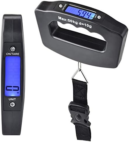Shreeji Ethnic 50kg-10g Mini Digital Scale Portable Electronic Scale Hook Hanging Scale LCD Backlight Weight Balance Luggage scale digital travel , digital scale for luggage, luggage scales, travel luggage weighing scale
