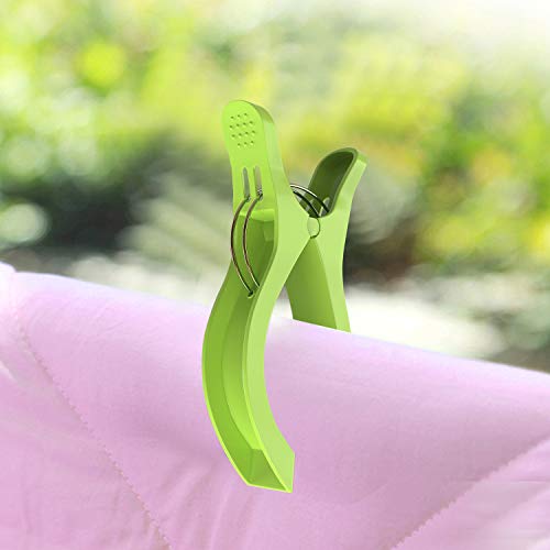 image for Attmu 12 Pack Beach Towel Clips Chair Clips Towel Holder in Fun Bright