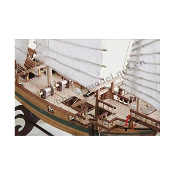 GTBAO Modellbausatz Schiff Wasserfahrzeug Modellbausätze Model Schiff Proportion 1/100 Piratenschiff Kirin Holzboot… – Bild 5