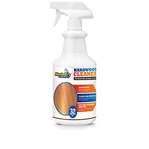 Sheiner's Hardwood Floor Cleaner Spray for Cleaning Wood, Laminate, Natural, and Engineered Flooring, pH Neutral Formula Safe for All Surfaces, 32 Ounce