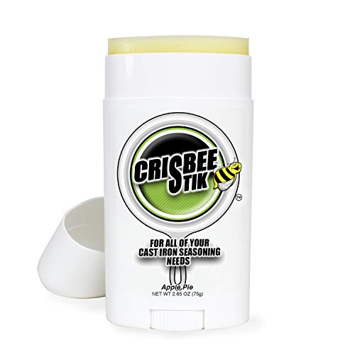 Crisbee Stik Apple Pie Scent Cast Iron Seasoning - Family Made in USA - The Cast Iron Seasoning Oil & Conditioner Preferred by the Experts