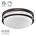 TORCHSTAR 12.5 Inch Glass Lens LED Flush Mount Ceiling Light, 18W(130W Equivalent) 1200lm, 3000K Warm White, Oil Rubbed Bronze Finish for Living Room/Corridor/Hallway/Kitchen/Stairways