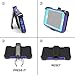 MAXCURY Hybrid Rubber Plastic Impact Defender Rugged Hard Case with Built-in Screen Protector and Belt Clip Holster Compatible for iPhone 6 and iPhone 6s Case (Purple/Lt Blue & Clip)