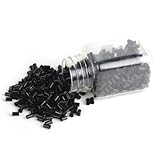 YESURPRISE 1000pcs Copper Micro Link Tubes Rings 3.5mm Beads Lined for I Tip Hair Extension Black