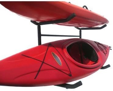 Stoneman Sports KC-103 Sparehand Catalina Freestanding Double Kayak or Canoe Storage Rack, Single Sided, Black Finish by SpareHand System
