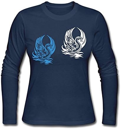 Beautiful Swan Swimming On Water-1 Women's Long-Sleeve Tee