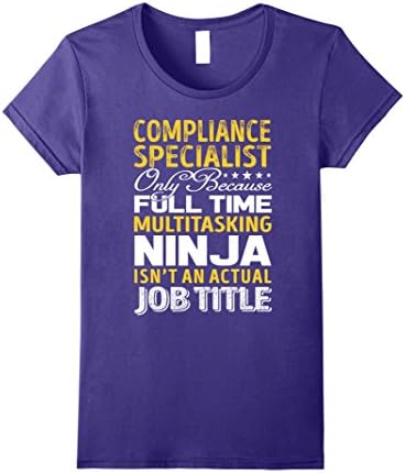 Womens Compliance Specialist Is Not An Actual Job Title TShirt Large Purple