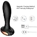 Vibrating Anal Sex Toys with 10 Powerful Vibration Patterns,Tracy’s Dog Smooth Silicon Anal Vibrator Rechargeable & Waterproof Butt Plug Massager for Men Women or Couples(Black)
