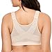 DELIMIRA Women's Full Coverage Front Closure Wire Free Back Support Posture Bra Taupe 44DD