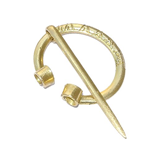 Brass Runic Horse Shoe Clasp / Fibula