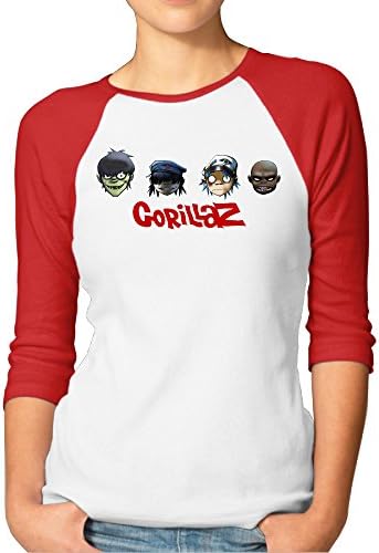Gorillaz Russel Hobbs Demon Days 3/4 Sleeve T-shirts Women T Shirt