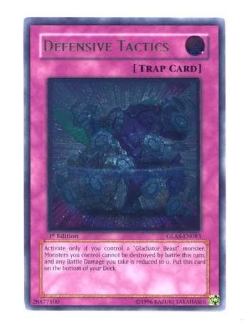 Yu-Gi-Oh! - Defensive Tactics (GLAS-EN083) - Gladiators Assault - 1st Edition - Ultimate Rare