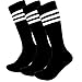 Fasoar Unisex Knee High Long Stripe Football Sports Tube Socks(3-12 Packs)