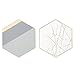 Talking Tables Modern Metallics Gold Foil Trim Hexagonal Card Table Coasters for a Birthday or Home Décor, Multicolor (12 Pack)