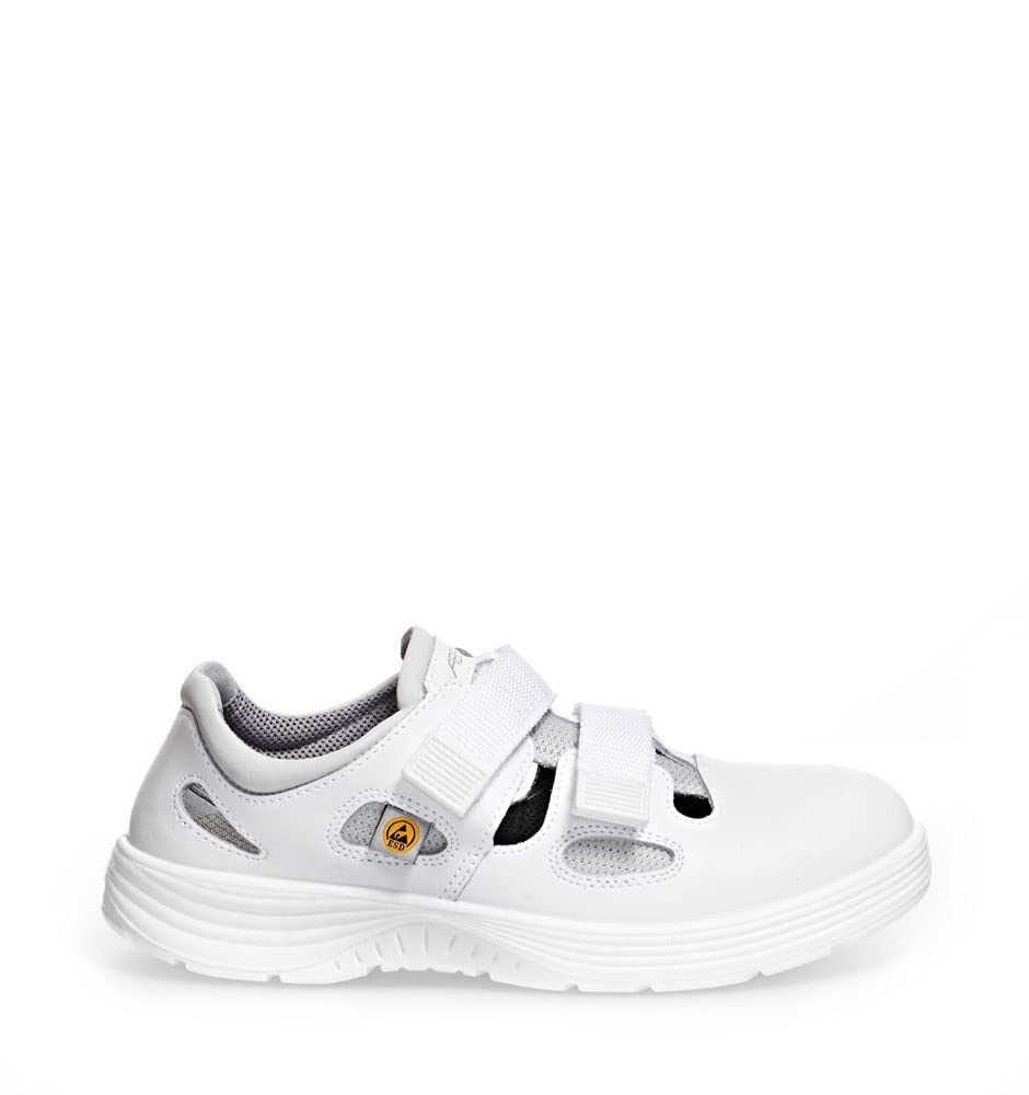 ABEBA 113292 7131031 S1 ESD Sandal, PU-Sole, White, 38 Size