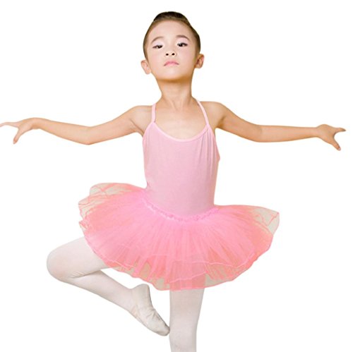1-7 Years Old Girls,Yamally_9R Toddler Girls Ballet Dress Leotard Dance Skirt Gymnastics Strap Dancewear Clothes (6T, Pink)