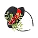 Christmas Headband w/Mistletoe, Frosty Snowman Top Hat for Halloween Costume Black