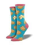 Socksmith Womens' Novelty Crew Socks Grilled Cheese