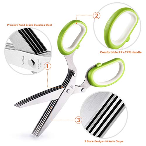 2 Scissors+X+Chef+Multipurpose+Kitchen+Stainless