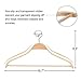 JS HANGER Wooden Coat Hangers, 10 Pack Light Weight Wood Coat/Suit Hangers with Non-Slip Pant Bar, Natural Finish