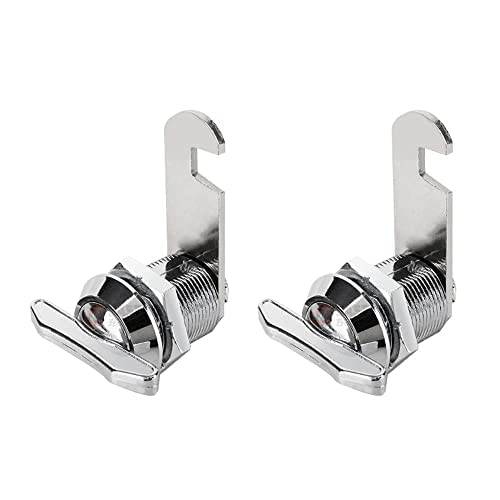 2-Pack Keyless Thumb-Turn Cam Locks for Cabinets, Drawers, Tool Boxes, and Wheelie Bins - Secure and Accessible Storage Solution