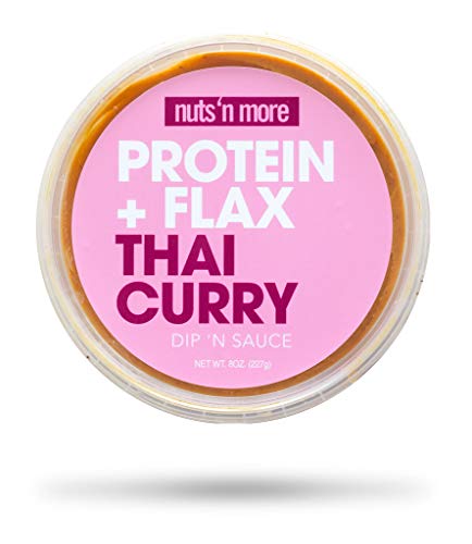 Nuts 'N More Thai Curry Dip 'N Sauce, High Protein Peanut Nut Butter Snack, Keto, Low Carb, Gluten Free, All Natural, 8 oz - Thumbnail 4