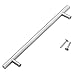 LIZAVO 701-192SN Brushed Satin Nickel Cabinet Pulls Solid Modern Euro Style T Bar Kitchen Cabinet Handles- 7-1/2