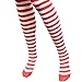 Funny Party Hats Christmas Tights - Costume Accessory - Thigh Highs and Tights (Red & White Striped)
