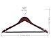 LOHAS Home 16-Pack Cherry Wood Suit Hangers with Non Slip Bar and Precisely Cut Notches - 360 Degree Swivel Chrome Hook - Cherry Finish Super Sturdy