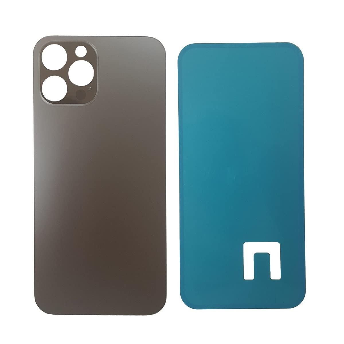 DHLK® Back Cover Glass Rear Housing Glass Replacement compatible with iPhone 12 Pro Max - NO LOGO (BLACK)