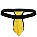 YiZYiF Men's Bulge Pouch C Through Mesh G-Sting Micro Bikini Open Back Underwear Yellow Large