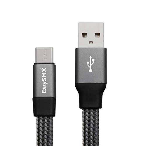 EasySMX USB Type C Cable 1M Stretchable Retractable Charging Cable Safe High Speed Sync Charging for Samsung LG SONY HTC HUAWEI and More