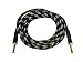 Monoprice 1/4-Inch TS Male to 1/4-Inch TS Male Instrument Cable Cord - 10 Feet - Black, 20AWG, Braided Jacket, Gold Plated - Cloth Series