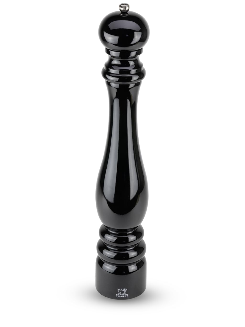 Peugeot - Paris Manual Pepper Mill - Adjustable Grinder - Beechwood, Gloss Black, 50 cm
