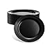 SPHERE PARTY PLATES/DESSERT PLATES | 6 Inch Plastic Plates for Appetizer Etc.| Round Black Everyday Plate, 40 Pack | Elegant & Sturdy Heavy Duty Disposable Plates for all Holidays & Occasions