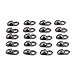 Walfront 20 Sets Metal Boot Hooks Lace Fittings with ivets for Camp Hike Climbing Repair Leather Boot Shoes Repair Buckle