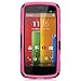 Fosmon STURDY Shock Absorbing Dual Layer Hybrid Holster Cover Kickstand Case for Motorola Moto G (1st Generation Only) / Motorola DVX - Retail Packaging (Pink)