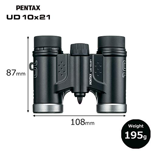 PENTAX Fernglas UD 10x21 - Schwarz. 10-fache Vergrößerung mit Dachprisma. Helle und klare Sicht, geringes Gewicht mit Multi-Beschichtung für hervorragende Bildleistung. Für Konzerte, Sport und Safari – Bild 3