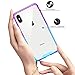 Salawat for iPhone Xs Max Case, Clear iPhone Xs Max Case Cute Gradient Anti Scratch Slim Phone Case Cover Reinforced TPU Bumper Shockproof Protective Case for iPhone Xs Max 6.5inch 2018 (Blue Purple)