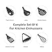 Zestkit 7 Piece Kitchen Utensils Set, Nylon Cooking Cookware Gadget Tool Set Includes Masher, Ladle, Slotted Spoon, Pasta Server, Whisk Slotted Turner and 360° Rotating Stand