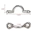 Amarine-made Pack of 10 Casted Stainless Steel Bimini Boat Top PAD Eye, Eye Straps, Tie Down, Kayak Deck Loops, Tie Down Anchor Point, footman's Loop for Kayak Canoe Rigging