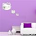 Alrens_DIY(TM) 3pcs Cute Cats Crystal DIY Mirror Effect Reflective 3D Wall Stickers Home Decoration Living Room Bedroom Bathroom Decor Mural Decal adesivo de Parede Removable Kid's Room Design Art