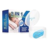MEXITOP 2 in 1 Anti Snoring Air Purification, Snore Aids Nose Vent Solution for Natural and Comfortable Sleep, Improve Breathing (Activated Carbon Filter Inside), Blue - Bonus Travel Case Included