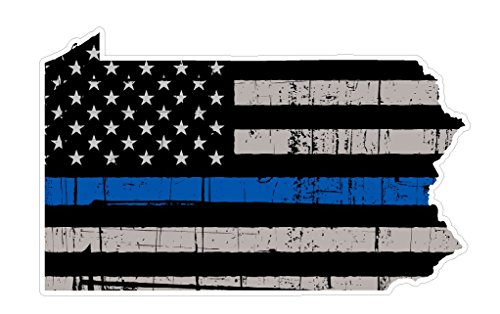 Pennsylvania State (U39) Thin Blue Line Vinyl Yeti Tumbler Decal Sticker Laptop/Netbook