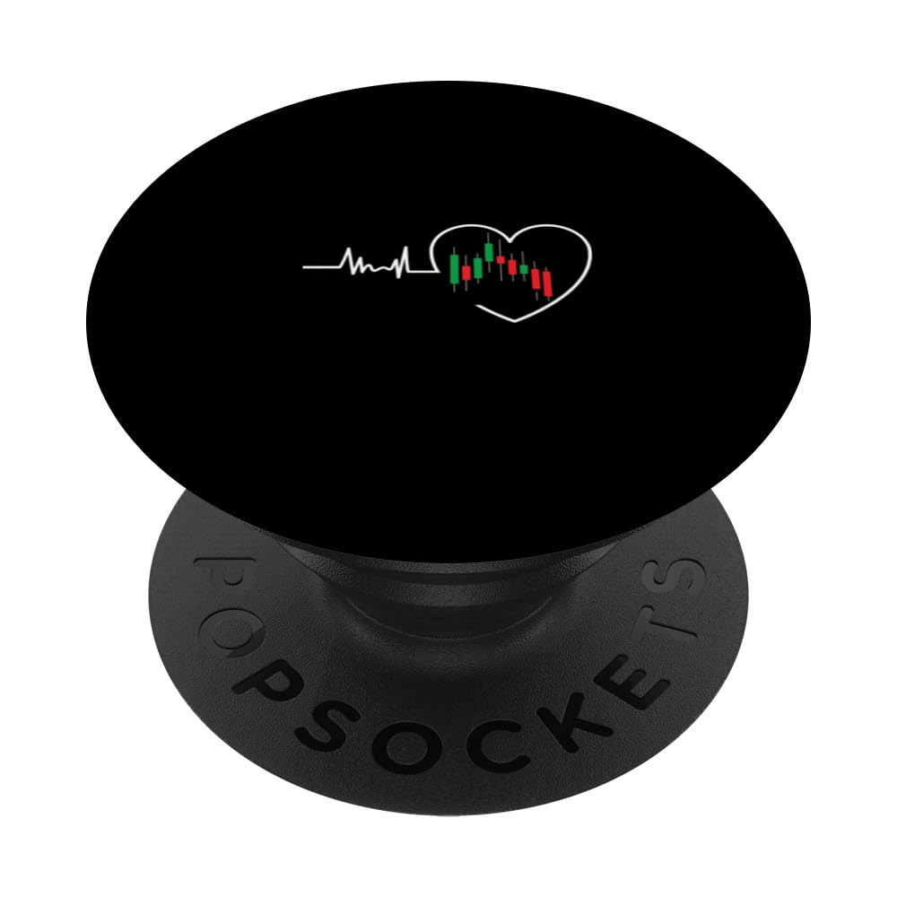 Day Trading Heartbeat EKG Pulse Stock Market Trader PopSockets Swappable PopGrip