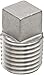 Stainless Steel 304 Cast Pipe Fitting, Square Head Solid Plug, Class 150, 1/8