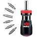 NoCry Stubby Ratcheting Screwdriver Kit with 12-in-1 Mini Bit Set including Flathead, Hex, Torx and Pozidriv Tips primary