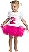 Baby Girls Birthday Outfit - Cute 2-Piece Tutu Dress for Toddlers (Hot Pink, 3 Year Old)